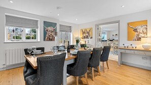 Open the French doors to bring the outdoors in