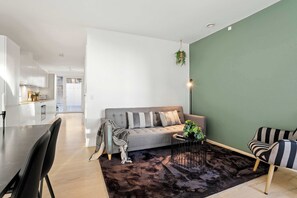 Living room with a comfortable sofa-bed