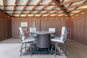 Black Bear Splash's crackling fire pit