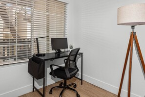 Designated working space in the living room