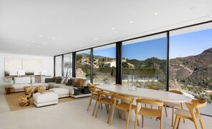 Spacious open plan living and dining area.