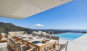 Outdoor dining area.