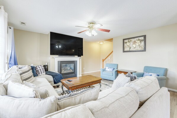 Raleigh Vacation Rental | 4BR | 2.5BA | Stairs Required | 2,285 Sq Ft