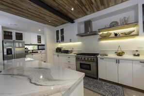 Chefs kitchen complete with everything you may need to make delicious meals.