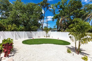 Mini-putt golf for kids or putting green for adults.  Have a family tournament!