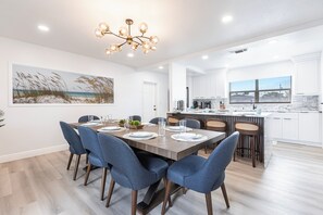 Dining area open to kitchen seats 12 comfortably