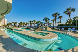 Relaxing lazy river with ocean views.