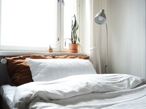 Additional double bed in the apartment living room