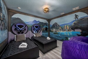 Enter the kingdom of Wakanda! This themed bedroom is perfect for young royalty and Marvel fans alike.