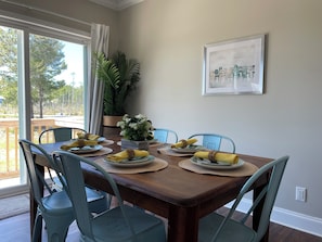 Dining area is great for meals or game night!