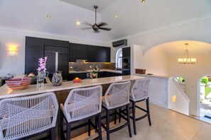 Kitchen view with dining option 