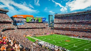 Cleveland Browns Stadium, 12 minute drive away
