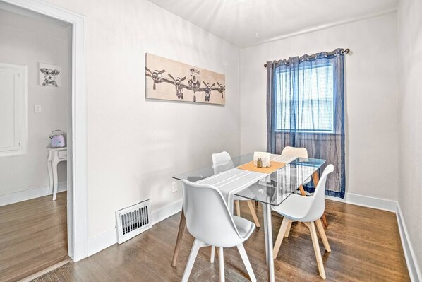 Perfect table for enjoying your dinner or even finishing up some work