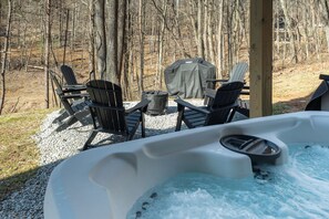 Hot tub and fire pit