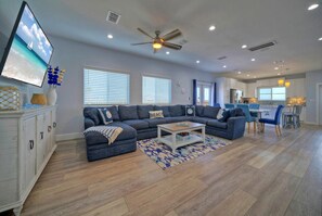 Living area. (50 Shades of Blue)