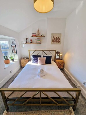 Get a great night's sleep in our stylish and cosy bedroom, we provide fresh linen and towels for every guest.