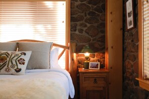 Bedroom with queen bed.