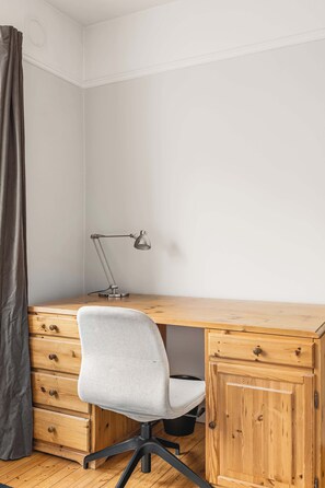 A classic desk setup, inviting productivity.