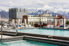 Incredible views form the heated outdoor pool and hot tub