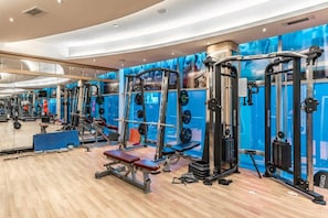 Gym Oasis: Stay fit with top-notch equipment and vibrant views that energize your workout!