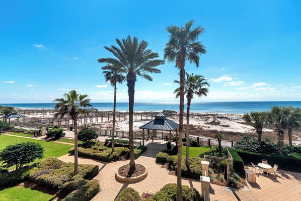 An endless expanse of pristine beach and sparkling ocean right from your private balcony.  Experience the majesty of the coastline from this breathtaking vantage point.