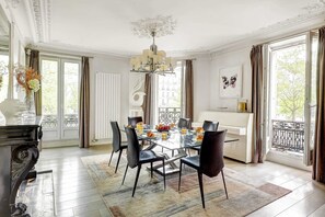 The dining area