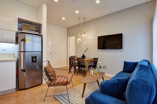 Living and dining area.