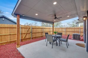 Enjoy some outdoor air on the back porch.