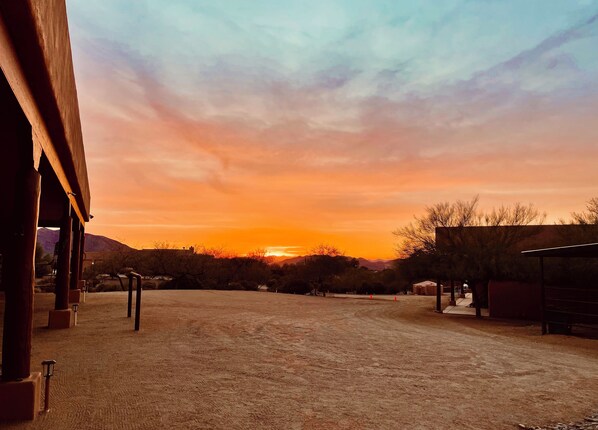 Sunset view from bunkhouse 