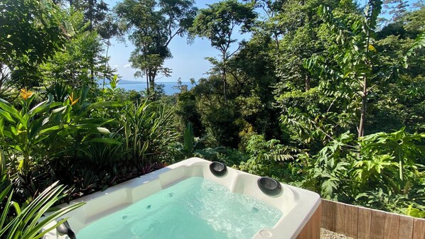 Outdoor spa tub