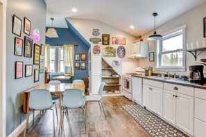Kitchen | Dining Area | Workstation w/ Monitor | Free WiFi | Books