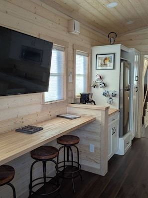 Caboose work & eat area