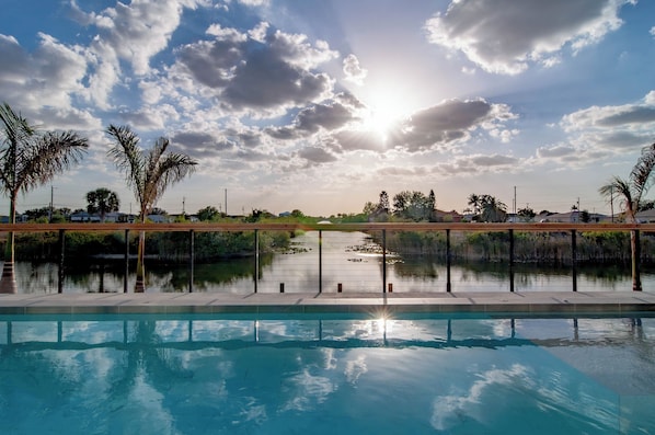 View from the pool area