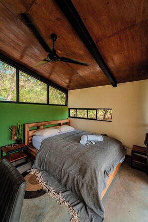 Master Bedroom – A cozy retreat with high ceilings and natural light