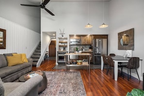 The open spaced common area is a perfect place to hang out with family and friends.