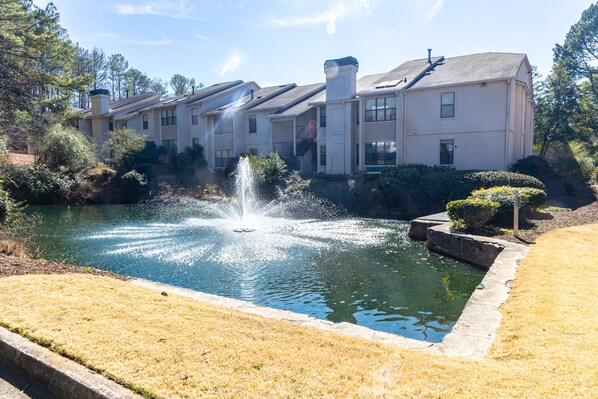 Quiet pet friendly community with duck pond.