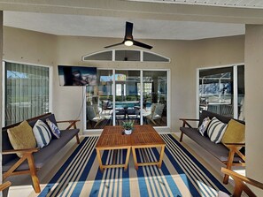 Pool Side Patio with TV