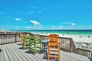 Walk straight out to the sand!  Beachy Keen