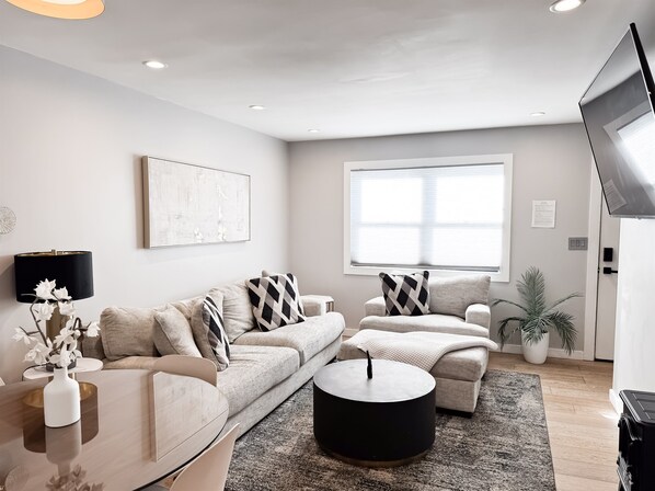 Living Room; the Sofa does not pull out