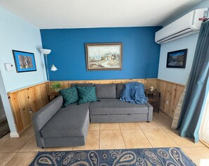 Cozy sofa with pull out bed