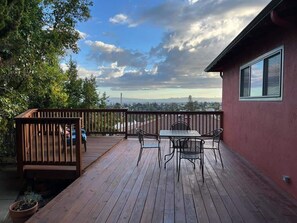 Outdoor seating area to enjoy the CA weather and views.