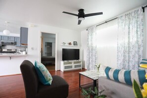 Living area with TV