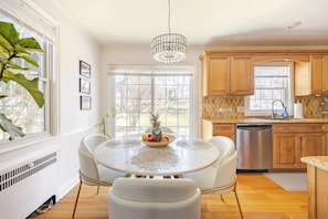 Stunning natural light brightens up the dining area