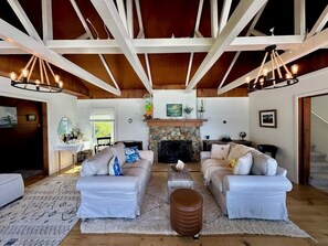 Open beam living room