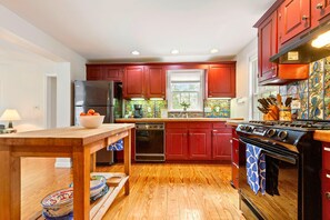 Our fully equipped kitchen has everything you need to cook and enjoy meals together.