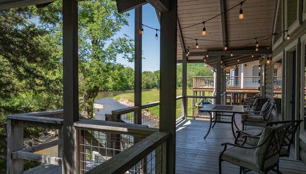 Covered Porch Overlooking the River