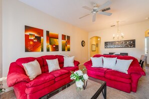 Living room showing seating