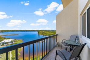 Off the living room is a serene view of Lake Powell.