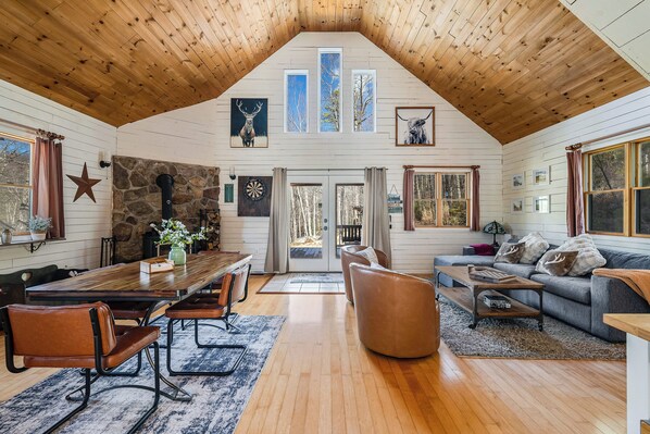 Open concept living and dining room