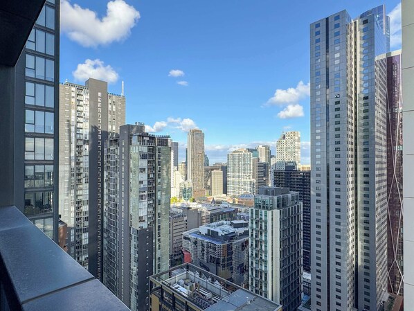 Stunning city view from the balcony